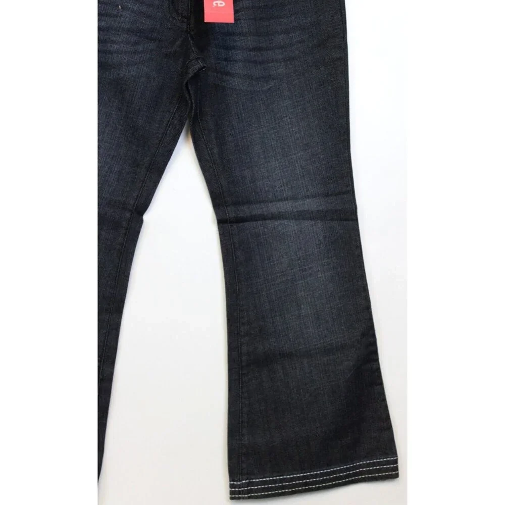 2008 Gymboree Petit Mademoiselle Pickstitch Flare Denim Jeans Dark 10 Plus